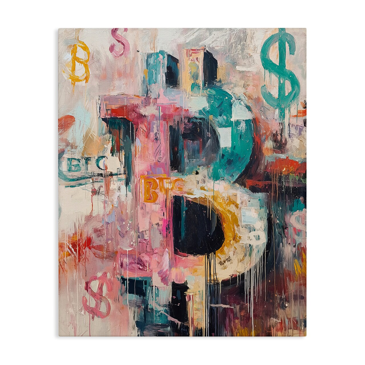 Stupell Industries Street Style Crypto Symbol Canvas, design by Svetlana Aleynikova